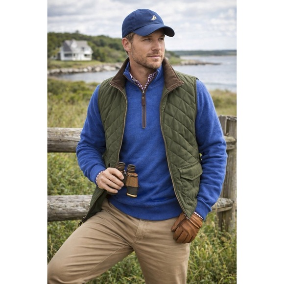 Orvis Other - ORVIS Merino Wool Sweater 1/4 Zip Men's Top Leather Base Layer Outdoors Prep